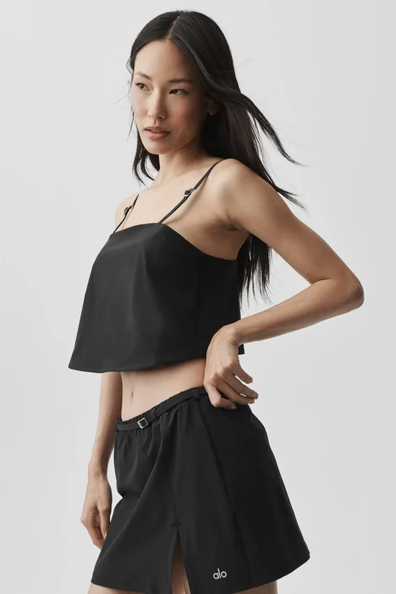 Cropped Connection Top – Schwarz