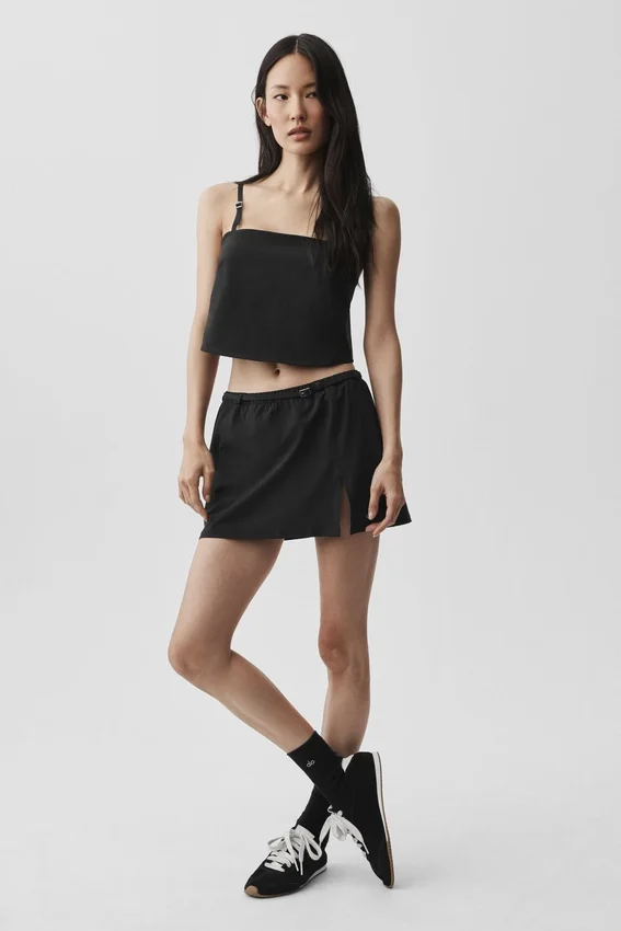 Cropped Connection Top – Schwarz