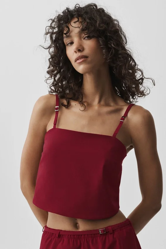 Cropped Connection Top – Summer Romance Red