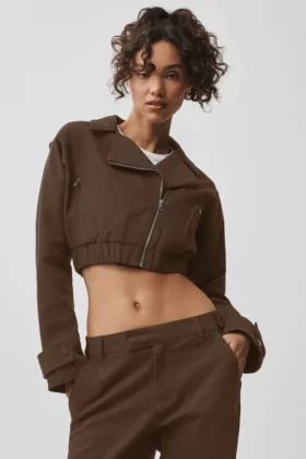 Cropped Cosmopolitan Jacke – Espresso