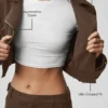 Cropped Cosmopolitan Jacke – Espresso