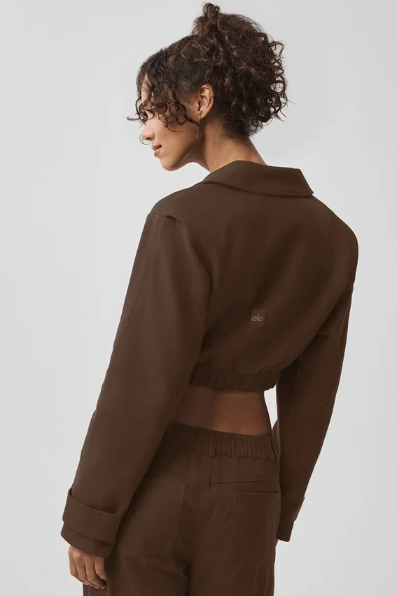 Cropped Cosmopolitan Jacke – Espresso