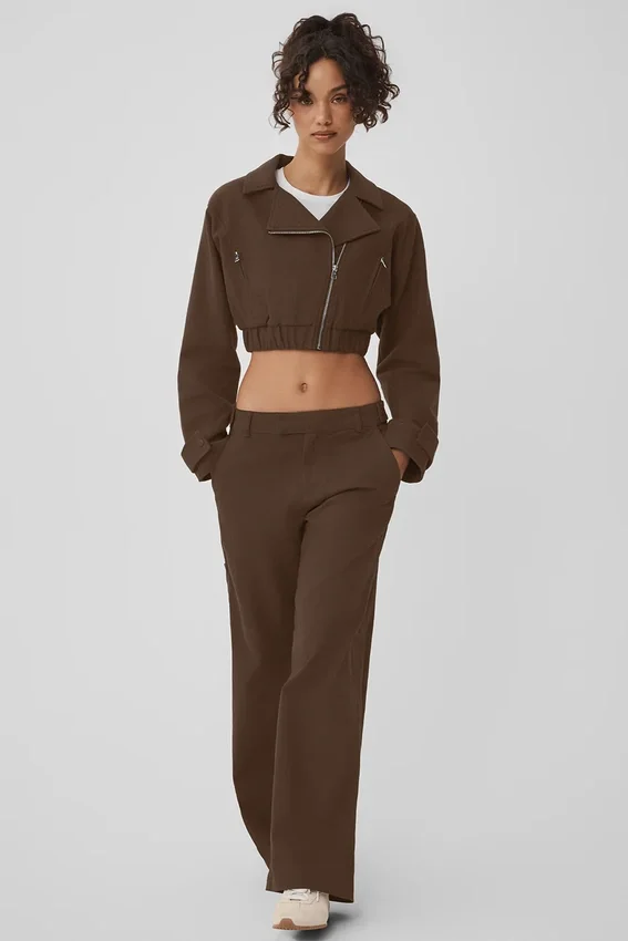 Cropped Cosmopolitan Jacke – Espresso