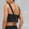 Cropped Dreamscape Top – Schwarz