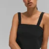 Cropped Dreamscape Top – Schwarz