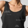 Cropped Sport Star Top – Schwarz