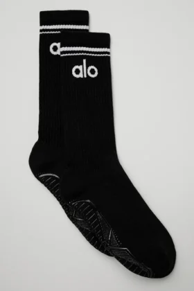 Damen-Barre-Socken „Throwback“ – Schwarz/Weiß