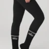 Damen-Barre-Socken „Throwback“ – Schwarz/Weiß