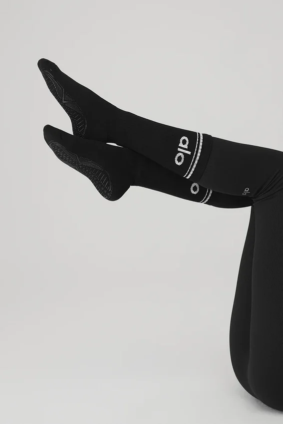Damen-Barre-Socken „Throwback“ – Schwarz/Weiß