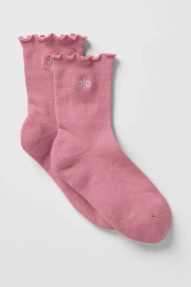 Damen-Socken „Lettuce Edge“ – Pink Wild Rose