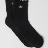 Damen-Socken „Lettuce Edge“ – Schwarz