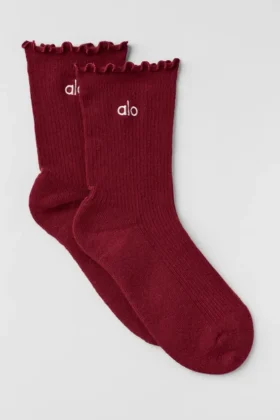 Damen-Socken „Lettuce Edge“ – Summer Romance Red