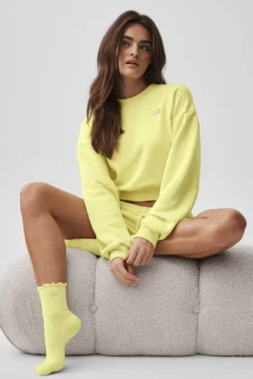 Damen-Socken „Lettuce Edge“ – Sunshine