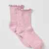 Damen-Socken „Lettuce Edge“ – Vintage Pink