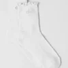 Damen-Socken „Lettuce Edge“ – Weiß