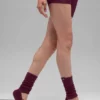 Damen-Socken mit Riemchen und Siren-Grip – Burgunderrot