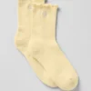 Damen-Socken mit Rüschenrand – Warm Butter