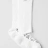 Damen-Socken „Siren Grip“ mit Riemchen – Weiß