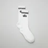 Damen-Socken „Throwback Barre“ – Weiß/Schwarz