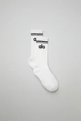 Damen-Socken „Throwback Barre“ – Weiß/Schwarz