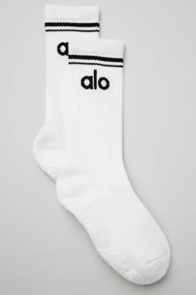 Damen-Socken „Throwback Barre“ – Weiß/Schwarz