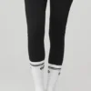 Damen-Socken „Throwback Barre“ – Weiß/Schwarz