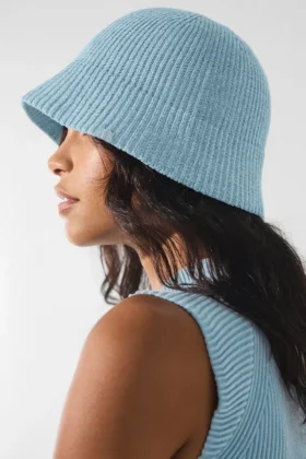 Denim-Strick-Cloche – Celestial Blue/Dark Celestial Blue