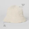 Denim-Strick-Cloche – Elfenbein/Hafermilch