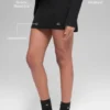 Denim-Strick-High-Waist-Rock – Schwarz/Anthrazit