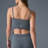 Denim-Strick-Top – Stahlgrau/Anthrazit