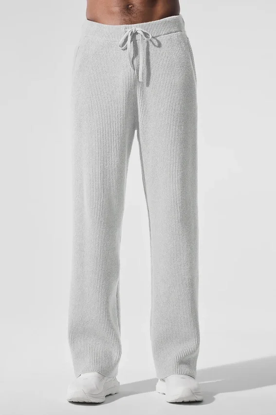 Domain Jogginghose aus Rippstrick – Athletic Heather Grey