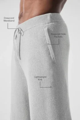 Domain Jogginghose aus Rippstrick – Athletic Heather Grey