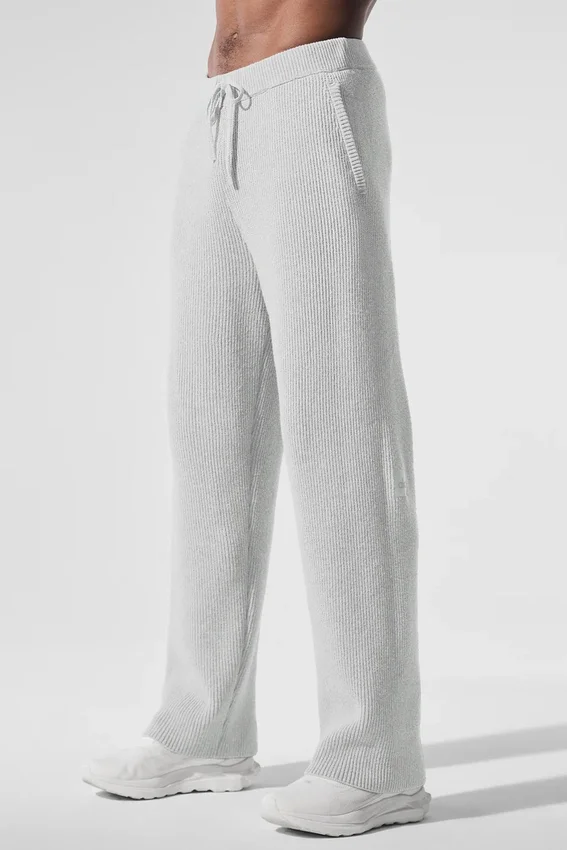 Domain Jogginghose aus Rippstrick – Athletic Heather Grey