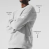 Domain-Pullover mit Rundhalsausschnitt aus Rippstrick – Athletic Heather Grey