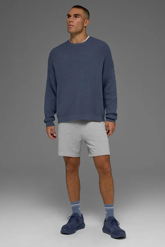 Domain Rib Knit Pullover – Bluestone