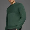Domain Shift Rib Knit Pullover Crew – Clover Green