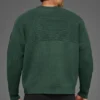Domain Shift Rib Knit Pullover Crew – Clover Green