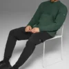 Domain Shift Rib Knit Pullover Crew – Clover Green