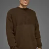 Domain Shift Rib Knit Pullover Crew – Espresso