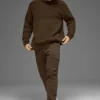 Domain Shift Rib Knit Pullover Crew – Espresso