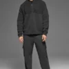 Domain Shift Rib Knit Pullover mit 1/4-Reißverschluss – Anthrazit