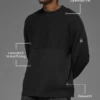 Domain Shift Rippstrick-Pullover mit Rundhalsausschnitt – Schwarz