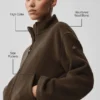 Double-Face-Wolljacke „City Girl“ – Espresso