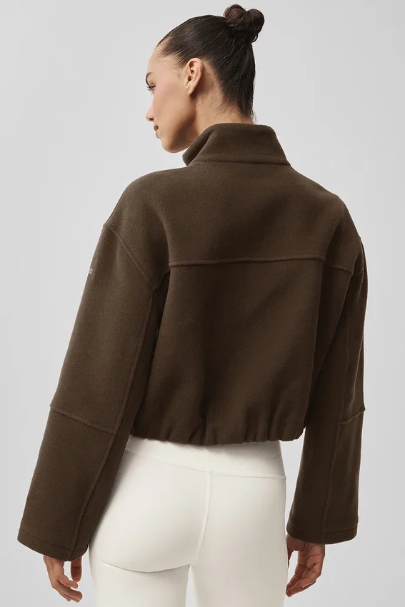 Double-Face-Wolljacke „City Girl“ – Espresso