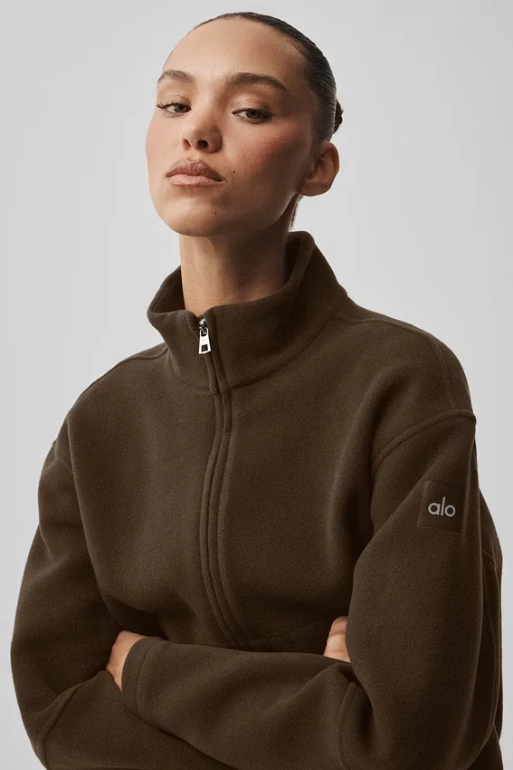 Double-Face-Wolljacke „City Girl“ – Espresso