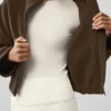 Double-Face-Wolljacke „City Girl“ – Espresso