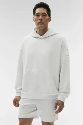 Double Take Hoodie – Weiß meliert