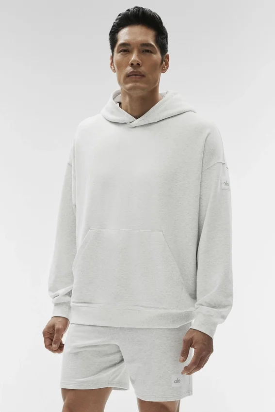 Double Take Hoodie – Weiß meliert
