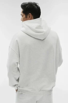 Double Take Hoodie – Weiß meliert