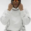 Double Take Hoodie – Weiß meliert